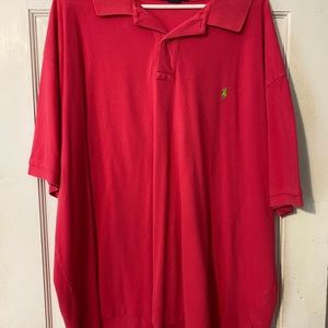 Red men’s polo